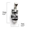 Ciondolo Gufo Messicano, Argento Sterling 925, Accessorio Animale
