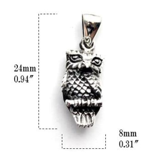 Ciondolo Gufo Messicano, Argento Sterling 925, Accessorio Animale