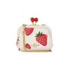 New Card Case Leather Wallet, Card Holder Women's White & Red CH356-IMCAH