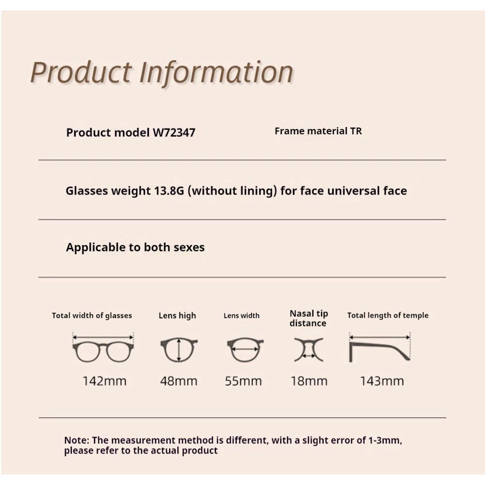 2025 Prescription Glasses New Stylish Cat Eye TR90 Frame For Women Bare Face And Internet Fame, Can Be Equipped With