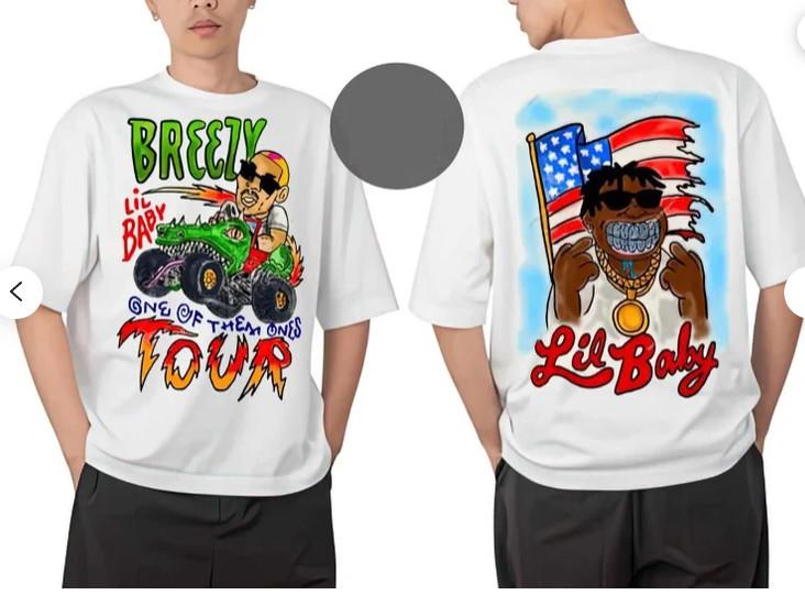 Chris Brown x Lil Baby One Of Them Ones Tour 2022 Shirt. XXL