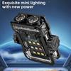 New multifunctional mini keychain light with ultra long battery life, flashing warning light, portable outdoor flashlight