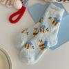 Thicken Coral Fleece Socks Warm Sleep Socks Cartoon Fuzzy Floor Socks  Women Socks