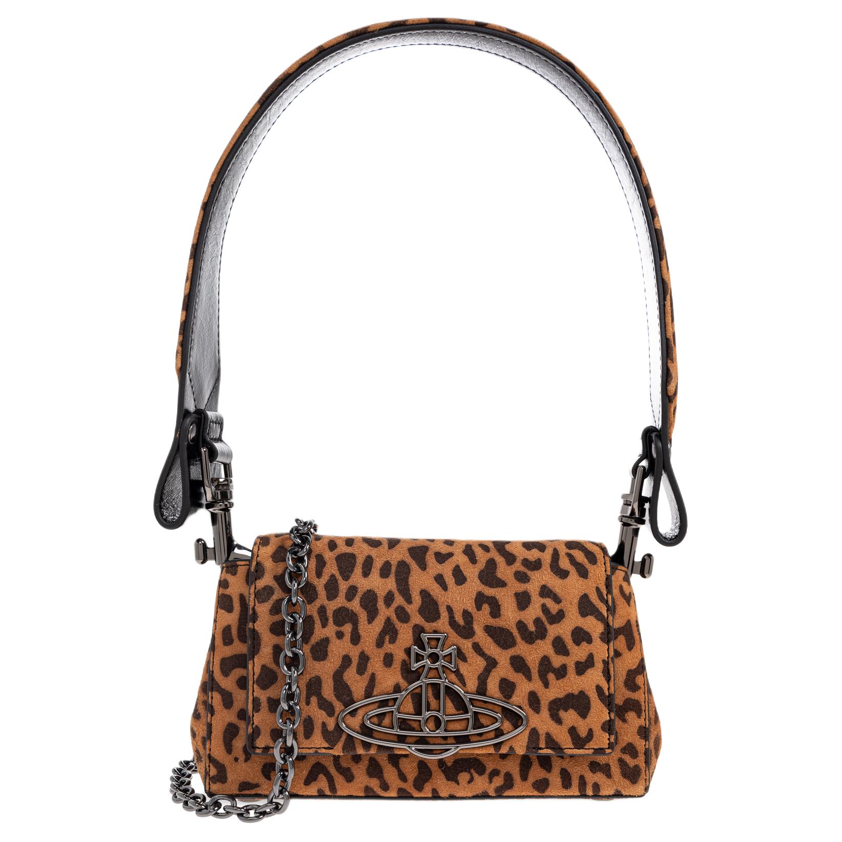 

Vivienne Westwood Hazel Iconic Metal Logo Leather Shoulder Crossbody Handbag Small Women handbags Brown 4603000IWL00BYD201 Basic Set (Bag+Dust Bag)
