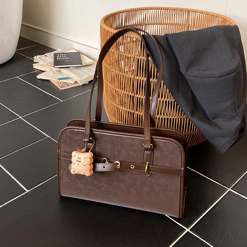 

Vintage niche college style backpack bag women s fashion simple large capacity commuting multi-function single shoulder messenger bag tide no pendant