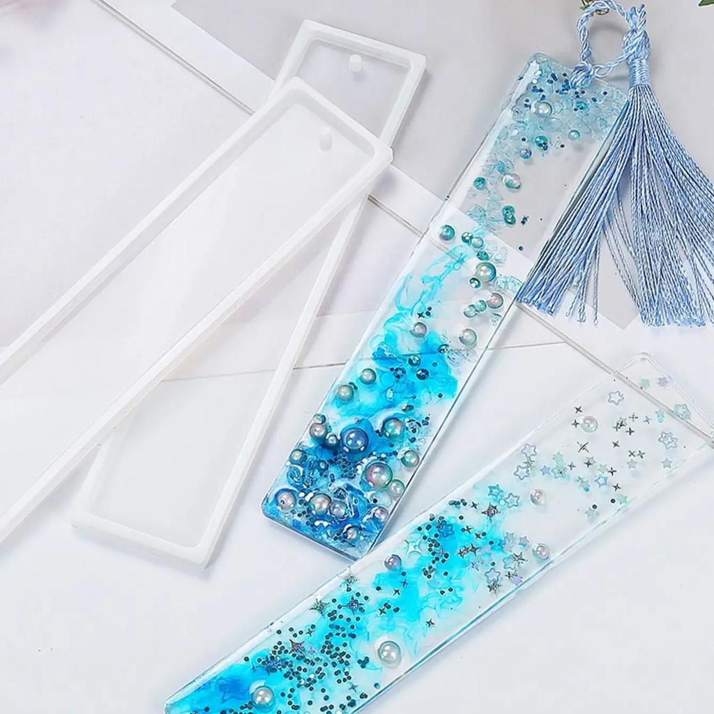 Rectangle Silicone Bookmark Mold DIY Bookmark Mould Making Epoxy Resin Jewelry DIY Craft Silicone Transparent Mold