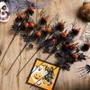 Halloween Branches Fake Twig with Pumpkin Flower Halloween Creepy Centerpieces Bouquet for Halloween Party Supply