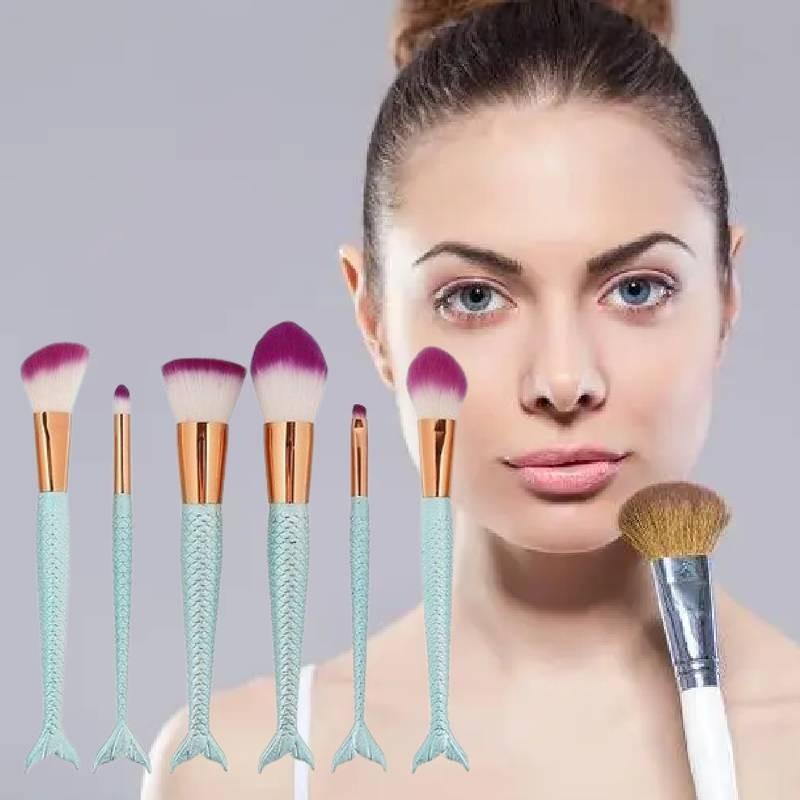 Mermaid Makeup Brush Set Foundation Eyeshadow Brushes Cosmetic Durable Tool