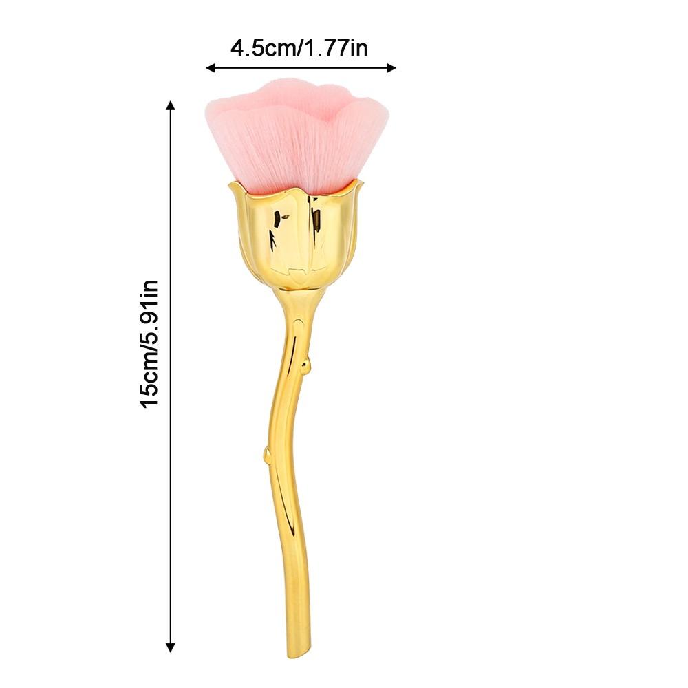 Multifunctional Nail Art Brush Rose Shape Design Manicure Brush Makeup Brush For Acrylic Nails