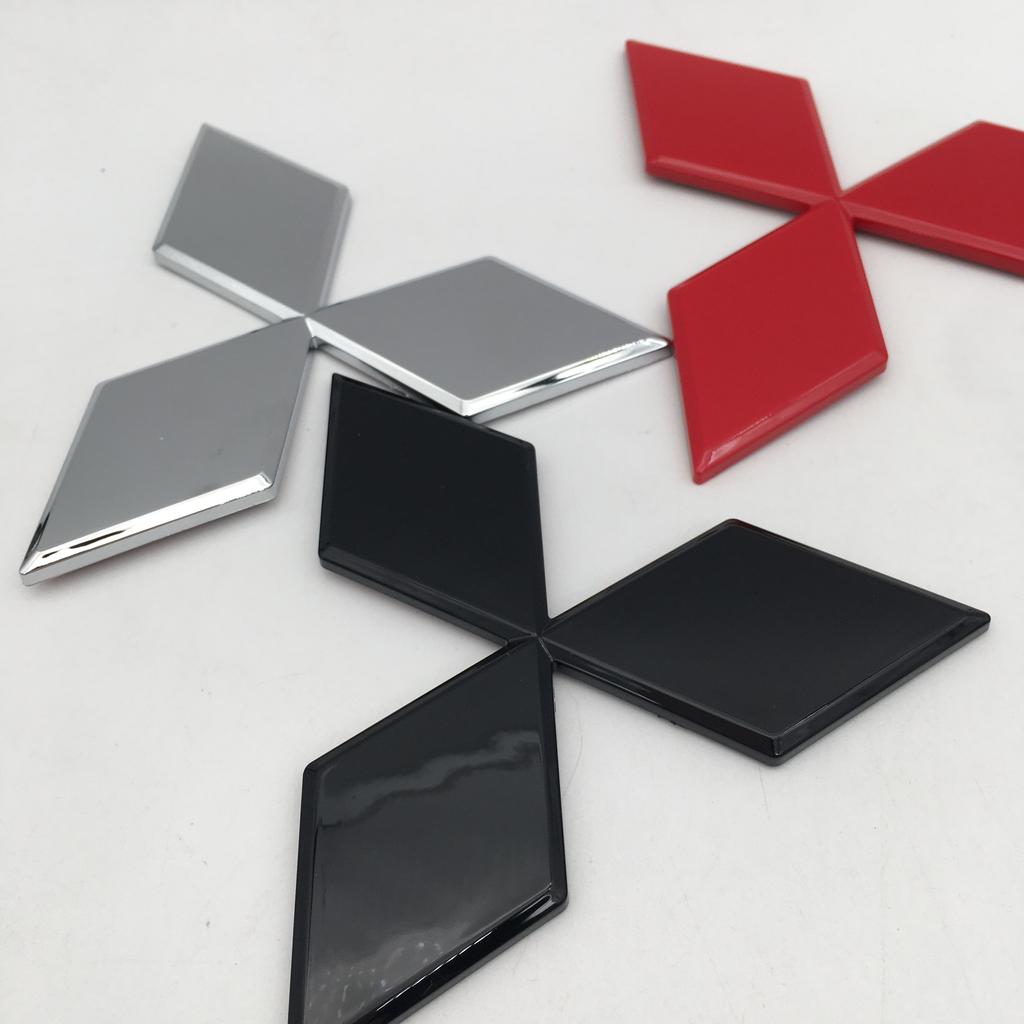 1 stuks 3D ABS voor Mitsubishi auto voorste Motorkap Grille kap embleem badge Achter staart Kofferbak sticker Decal styling auto Accessoires