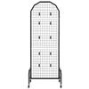 2 Pack Grid Wall Panel 600 X 1640 Mm Wire Display Rack with Wheels & Hooks