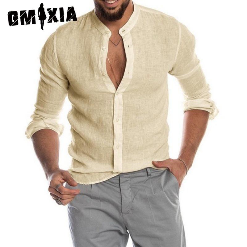 

Хлопковая футболка с длинным рукавом GMXIA, мужская модная свободная футболка с принтом «Сострадательная» XXXXXL бежевый