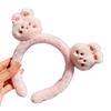 Cute Wool Rabbit Head Headband for Women Ladies Head Wears Princess Girls Lovely Bunny Head Hoop