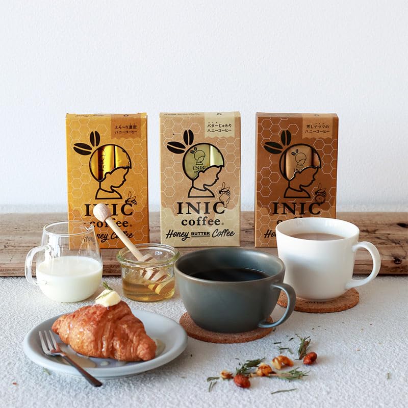 INIC coffee Honey Nut Coffee Sticks, 6 sticks [Meltingly Sweet Honey Coffee] [Powdered Coffee from the Peak]
