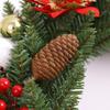 2025 Christmas Wreath Front Door Wreath Lights Vintage Farm Wreath Pine Cones Fall Thanksgiving Xmas Decor