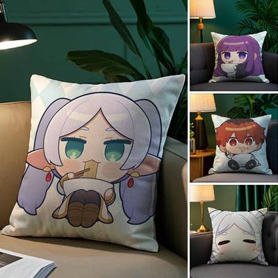 Cute Anime F-Frieren Pillow Case Plush Fabric Soft Pillowcase Double Sided Print Sofa Cushion Cover Throw