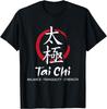 Tai Chi  Body Mind Wellness Spiritual Yin Yang Martial Arts Unisex TShirt Woman Man Fashion Casual Cotton Graphic T Shirts