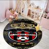 1PC round rug Star Soccer Emblem Printed Round Area Rug ,Rug For Home Office, Round Chair Rug, Decorative Carpet Fan gifts Christmas gift