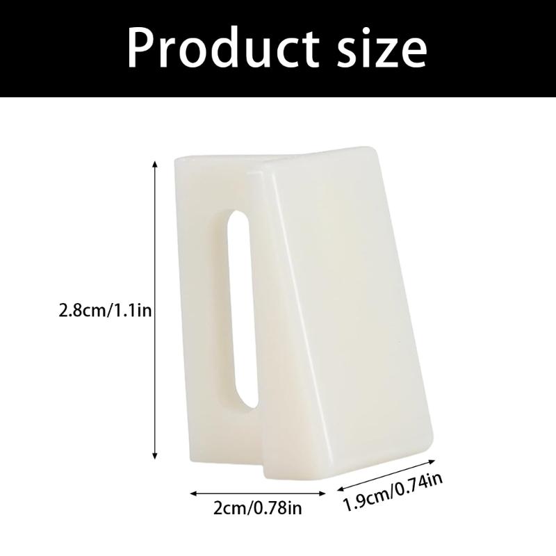 Side Jamb Mount Plastic Door Bottom Guide AntiScratch Design For Carpeted Space Easy Horizontal Adjustment 10Pieces