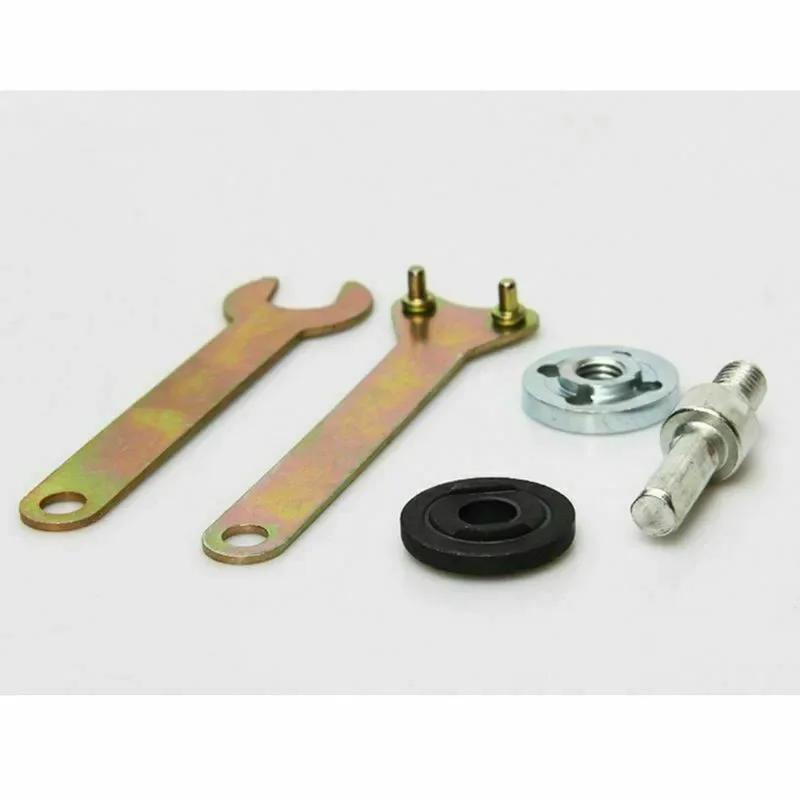 M11 Electric Drill Converter Spindle Adapter Polished Connecting Rod Hand Tool With Flange Nut+Wrench Wood Metal Angle Grinder