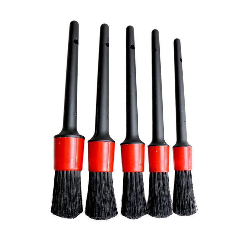 Car Detailing Brush Set: Grille, Air Vent, Wheel Rim, Engine Gap - 5-Piece Kit for Auto Cleaning.