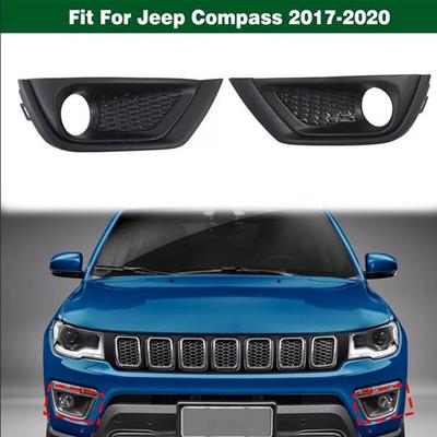 2X Nebelscheinwerferabdeckungen für vordere Stoßstange für Jeep Compass 17-20