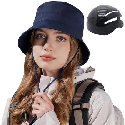 Bicycle Helmet for Safari Hat Style Ladies Men Disaster UV Slimming Head Detachable Chin Impact Suitable for Everyday Head Circumference Women,