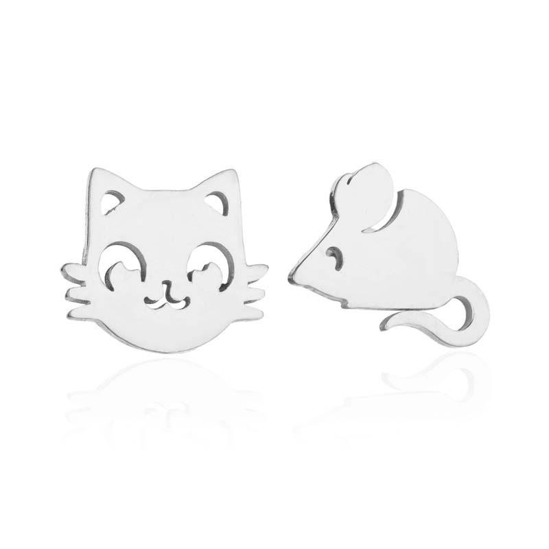 

Korean Style Rabbit & Cat Stud Earrings - Fashion Jewelry Gift for Christmas, Birthday, New Year