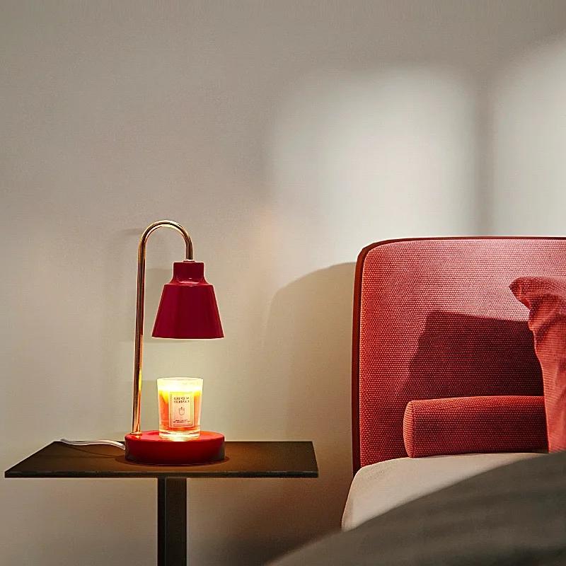 LED Aromatherapy Wax Melting Lamp EU/UK Adjustable Interior Furniture Home Bedroom Desk Decor Scented Candle Nordic Table Lamp