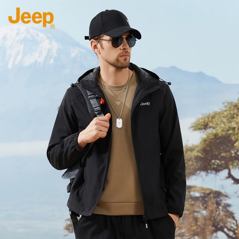 Jeep Men's Spring/Autumn Casual Hooded Jacket