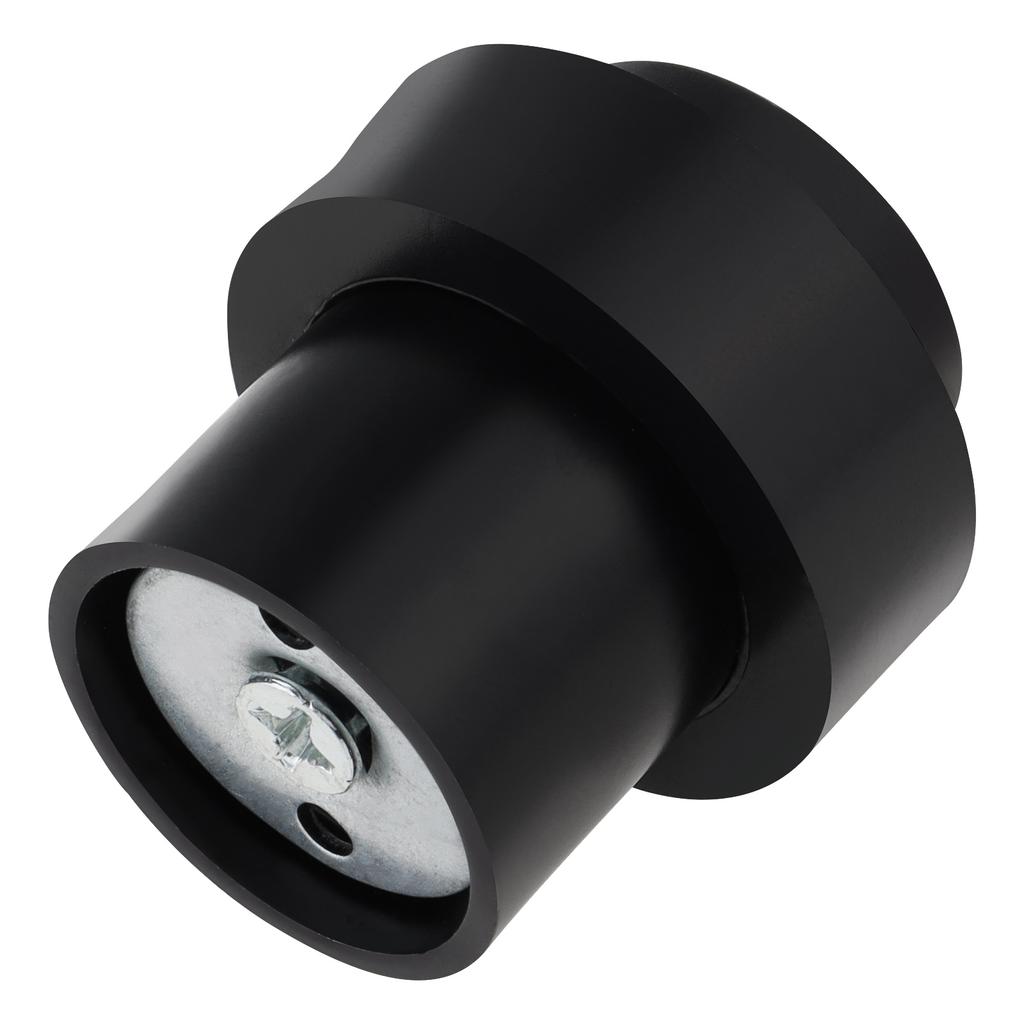 Black Stainless Steel Floor Door Stop Cylindrical Wall Protector Heavy Duty Universal Bottom Top Door Mount