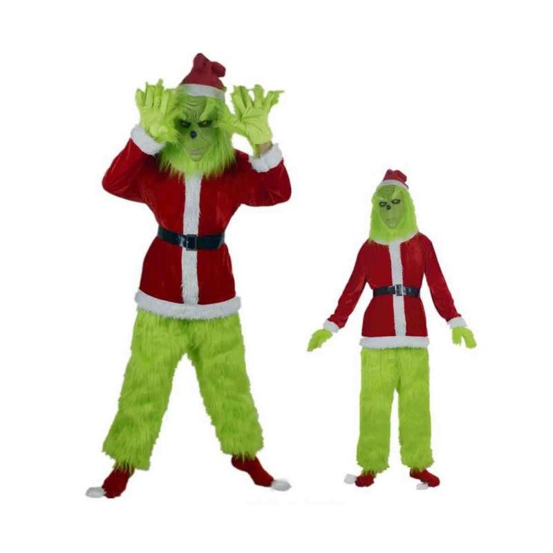Christmas Green Grinch Costume Santa Suit Party Costume