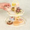 Children Wooden Pretend Play Toys House Dessert Stand Tea Kitchen Role Play Imitation Game Early Educational Toys for Girls Boy