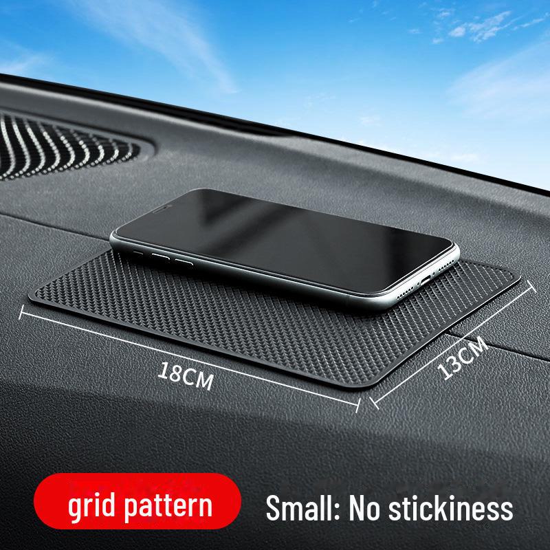 

«Высокотемпературный противоскользящий автомобильный коврик для мобильного телефона и украшений – моющийся коврик для центральной платформы управления» Grid pattern 18*13-non-sticky