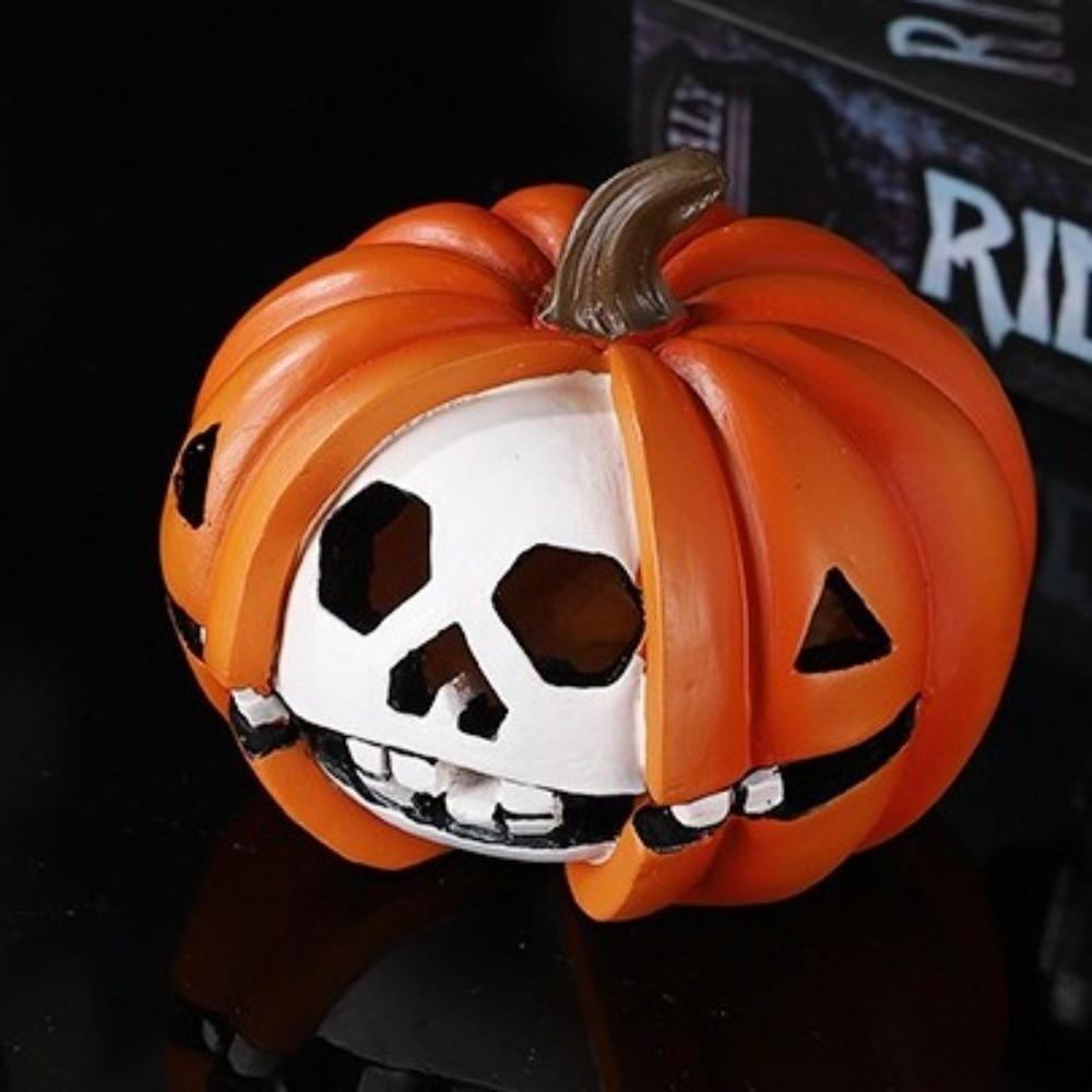 Realistic Halloween Pumpkin Figurine Resin Mini Halloween Ornaments  Thanksgiving