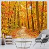 Autumn Forest Fallen Leaves Scenery Fashionable Home Decoration Tapestry Living Room Bedroom Tapestry