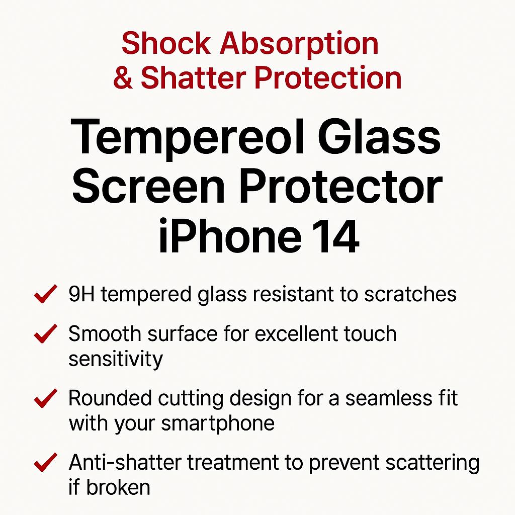 iPhone 14 Tempered Glass Screen Protector