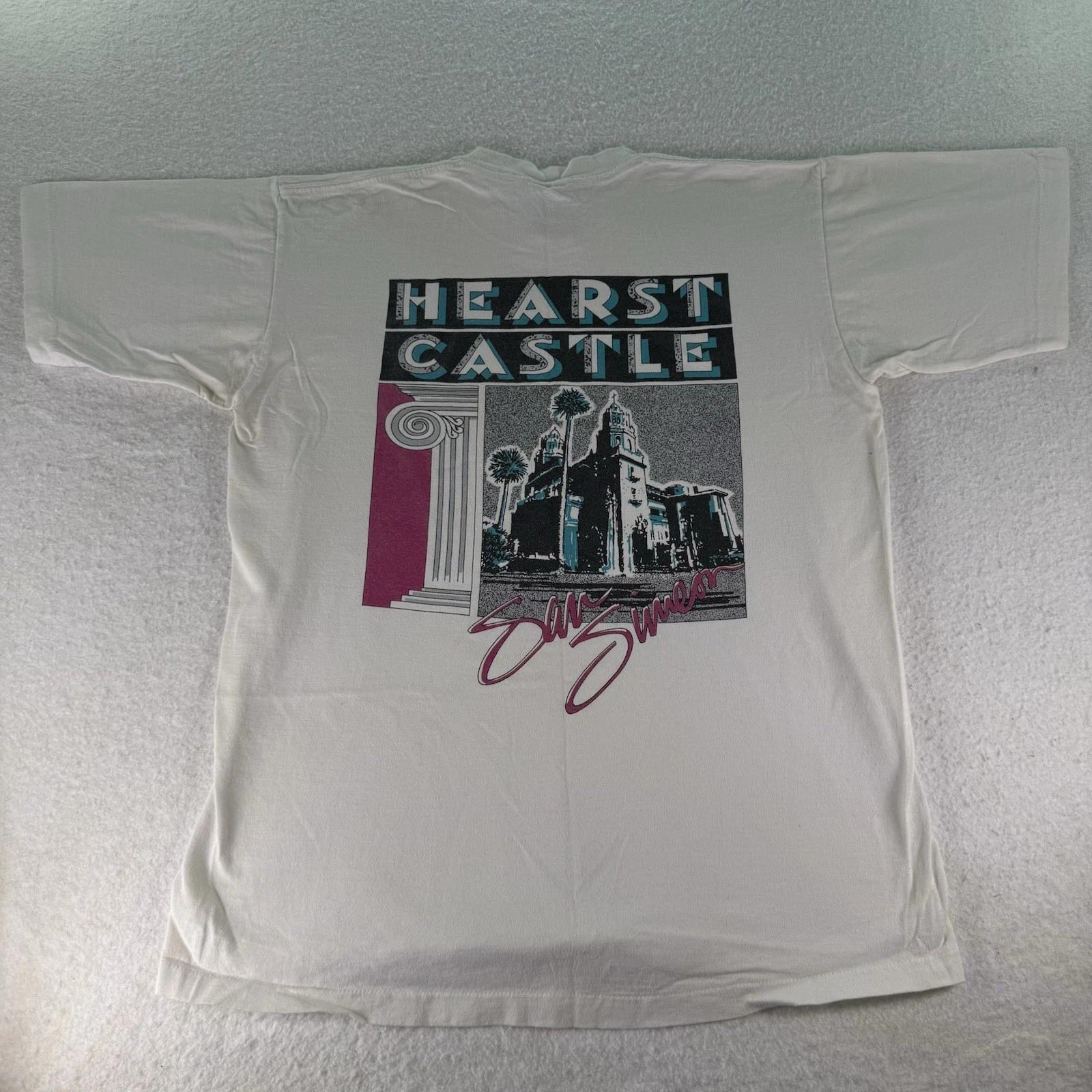 Vintage 90s Hearst Castle Shirt Men’s L Mansion castle California Rich Wealthy 4XL