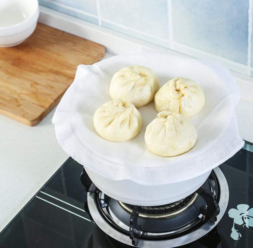 HJ Steaming Cotton Steaming Cloth for Steamers and Bamboo Kitchen Steaming Net 30cm Set of Cloth, Steamers, (Round, Diameter, 8)