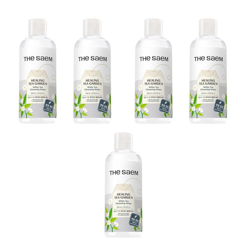 The Saem Healing Tea Garden White Tea Cleansing Water, 300ml, 5 Pcs