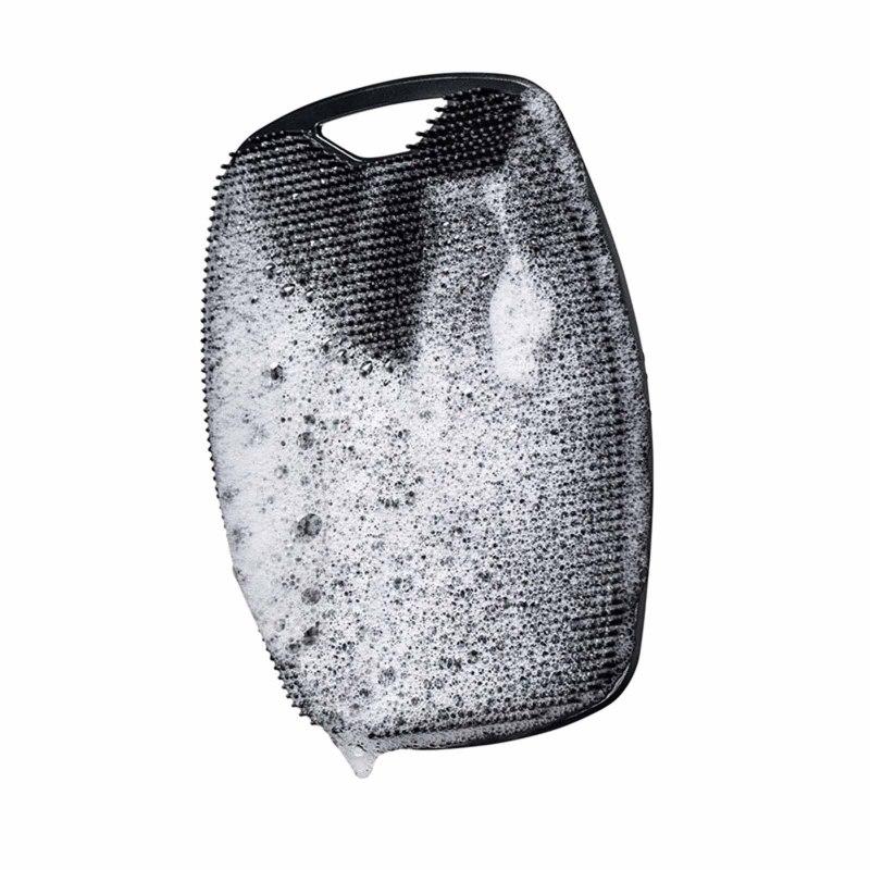 Body Buffer Silicone Scrubber Portable Wall Mountable Shampoo Bath Brush Nourishing Cleaning