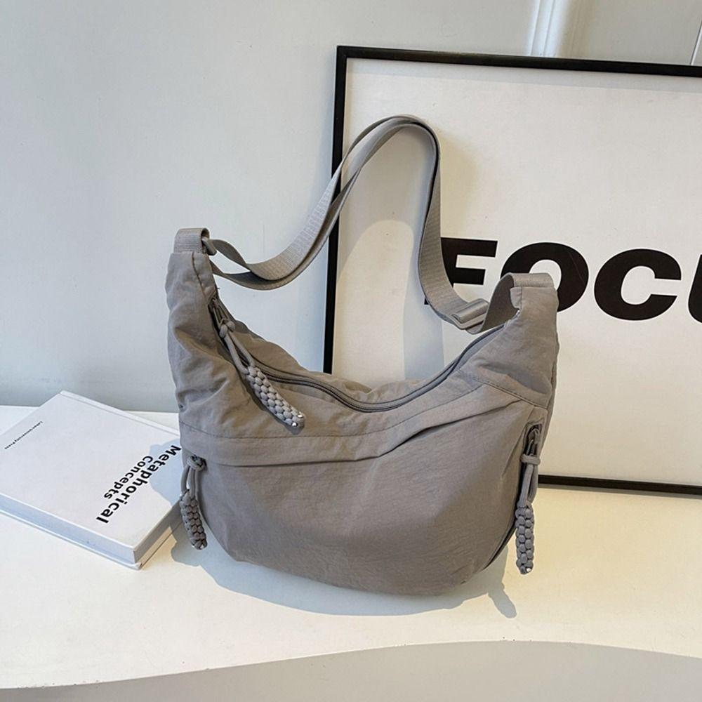 Large Capacity Oxford Cloth Crossbody Bag Tote Bag Dumpling Bag Casual Nylon Shoulder Bag  Outdoor