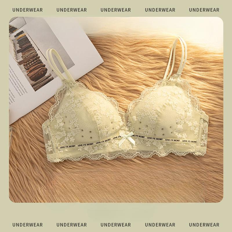 

Сексуальный кружевной бюстгальтер на тонких бретельках для женщин, дышащий, тонкий стиль, без косточек, удобное нижнее белье без спинки 38/85