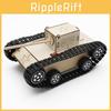 Children's Diy Science And Technology Electric Tracked Tank Vehicle Wooden Material Customizable Educational Assembly Kit