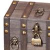 Caja del Tesoro con Cerradura - Almacenamiento de Joyería de Madera Hecho a Mano