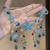 Lightweight Fairy Core Necklace Silver Plated Tassel Statement Chain  Photoshoot Props