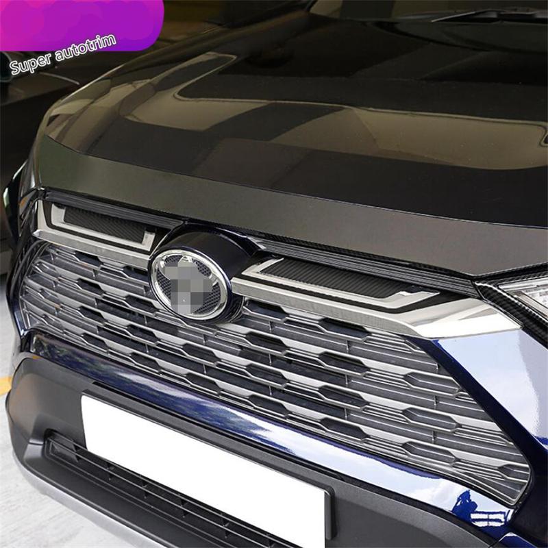 Car Front Bumper Grille Grills Strip Trims Cover Molding 2PCS Fit For TOYOTA RAV4 RAV 4 XA50 - Exterior Accessories