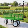 Garden Cart, 408.2 kg, Heavy Duty Steel Yard and Garden Utility Wagon with 10-Inch Tires, Outdoor Gardening Stool with Adjustable Handle, Detachable