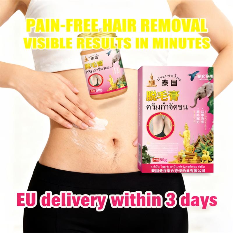 Gentle Thai Hair Remover Cream - All-Body Safe, 50g Size
