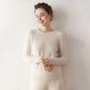 Women's Soft Cashmere Sweater: 2025 Autumn/Winter Round Neck Knit, Solid Color, Versatile Base Layer